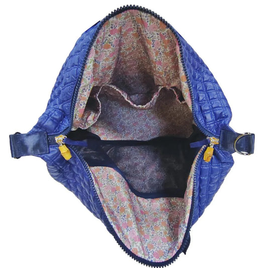 OVERPACKER - BLUE BELL QUILTED (LINED IN GARDEN FLORAL)