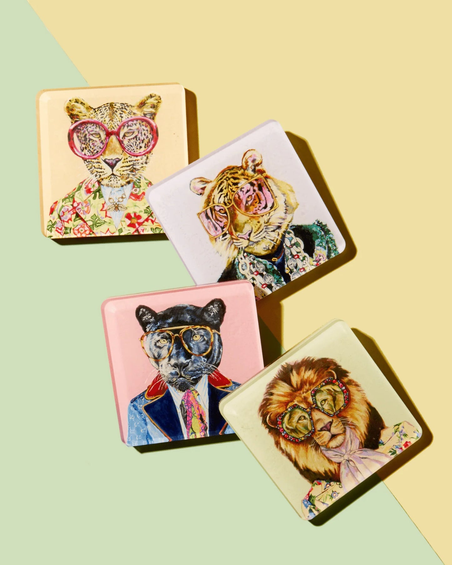 Big Cats Coasters (Set of 4)