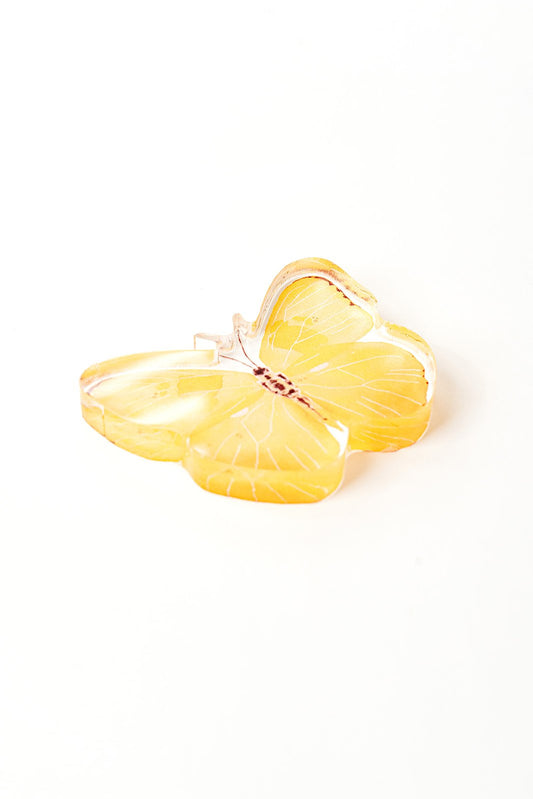 Yellow Butterfly Acrylic Art Block Small