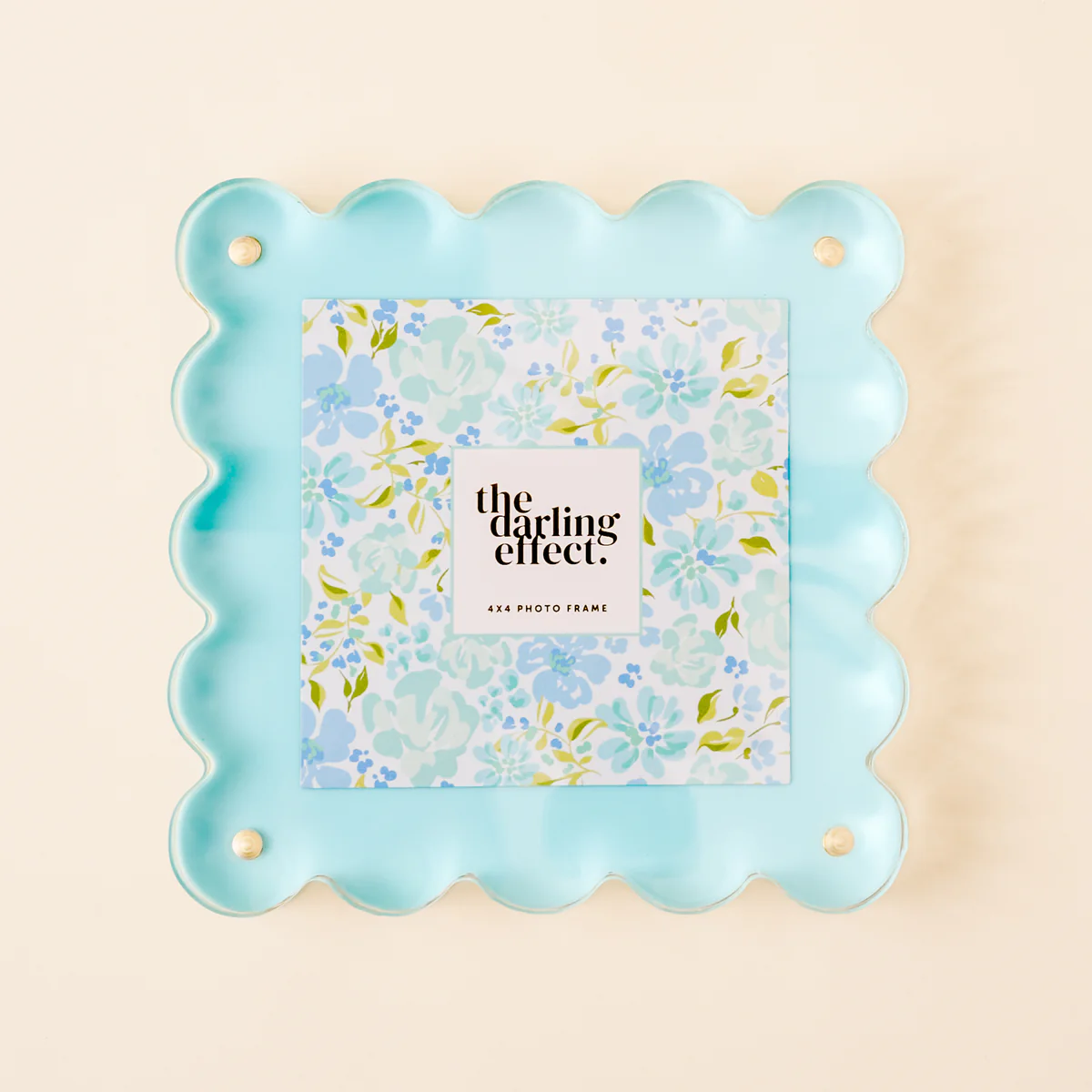 Blue Square Scalloped Acrylic Frame