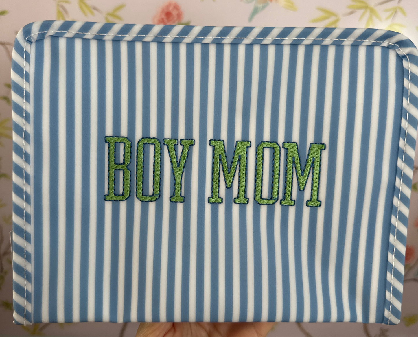 TRVL ROADIE MEDIUM ZIP POUCH-“Boy Mom”