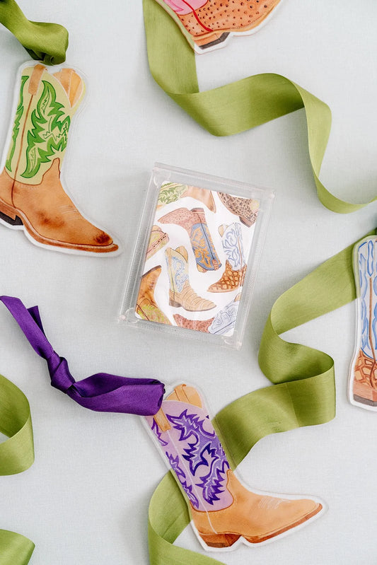 Boot Playing Cards with Acrylic Box