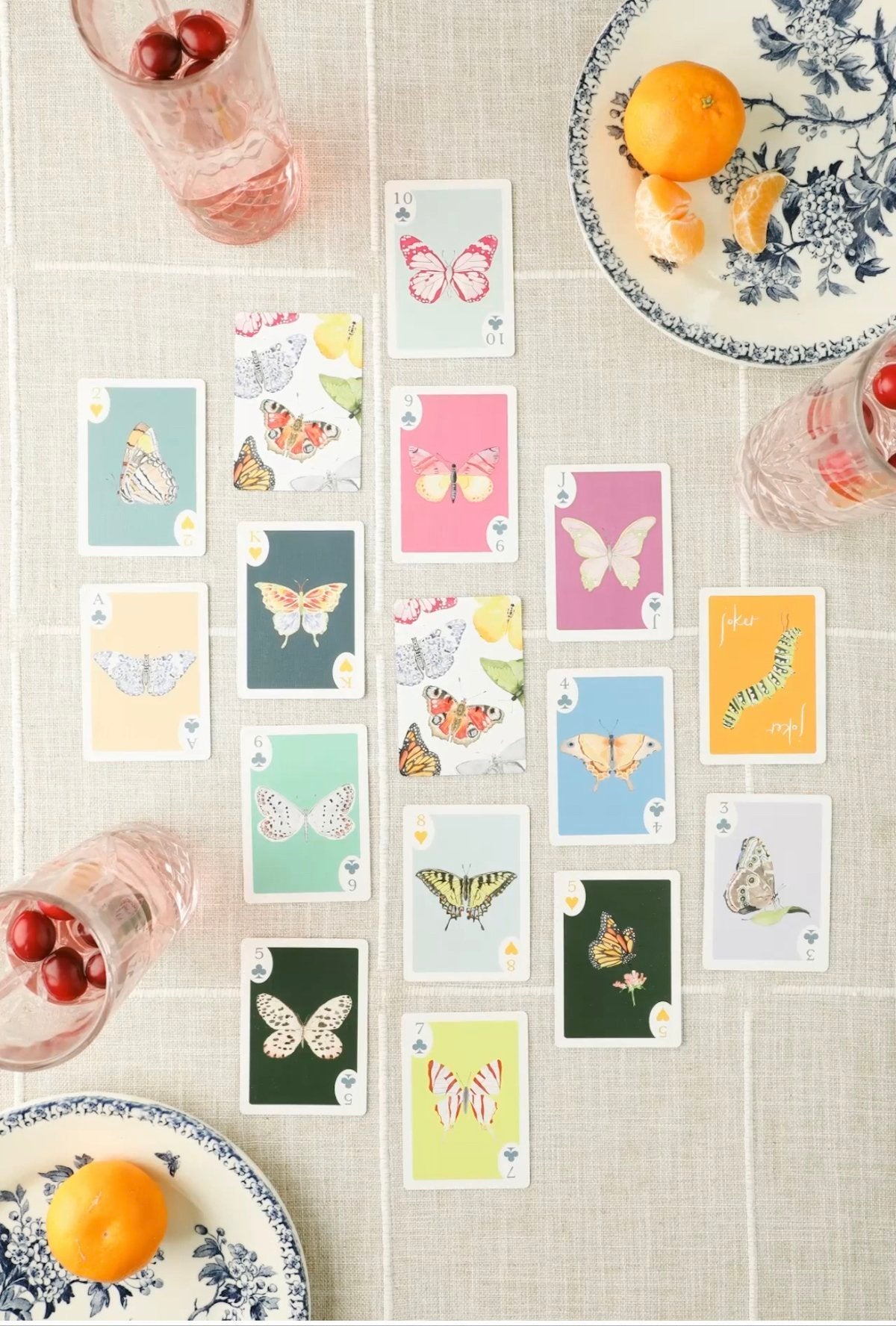 Butterfly Playing Cards with Acrylic Box