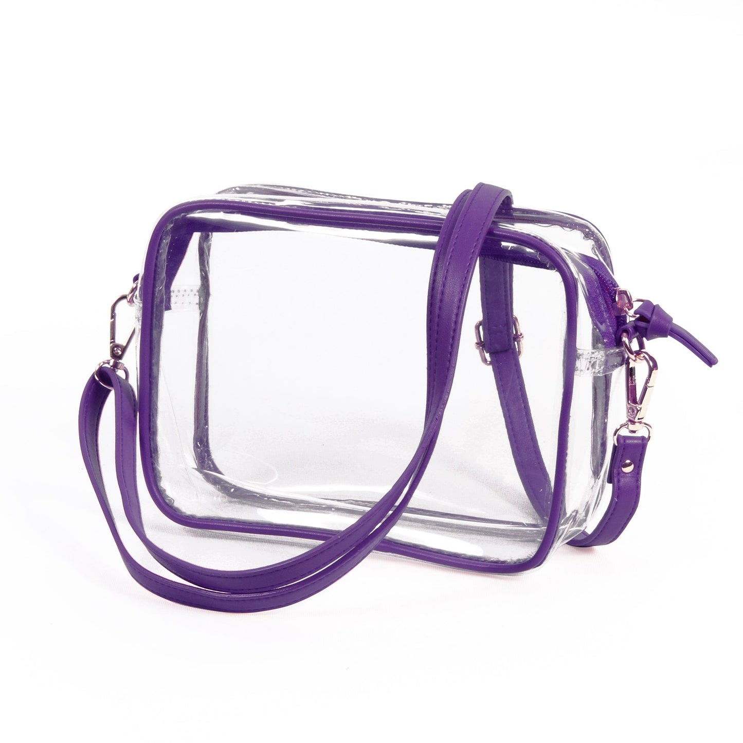 BRIDGET CLEAR PURSE- PURPLE