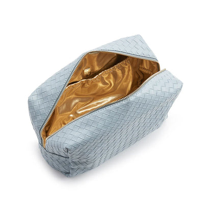 LUXE EVERYDAY COSMETIC BAG - WOVEN BLEU