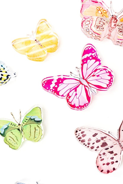 Yellow Butterfly Acrylic Art Block Small