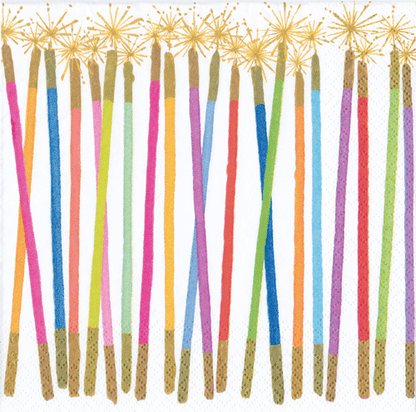 Party Candles Paper Cocktail Napkins - 20 Per Package