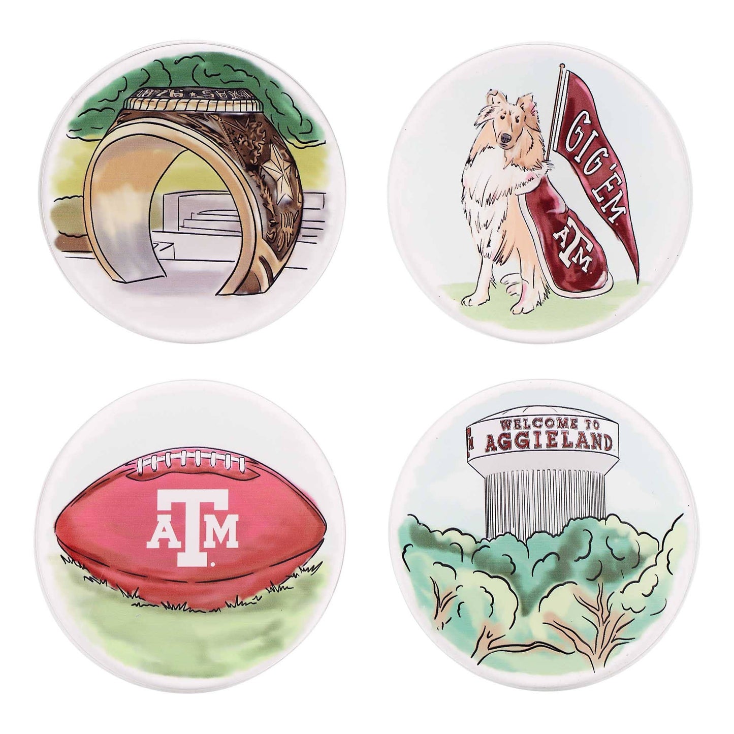 Texas A&M  Coaster Set/4