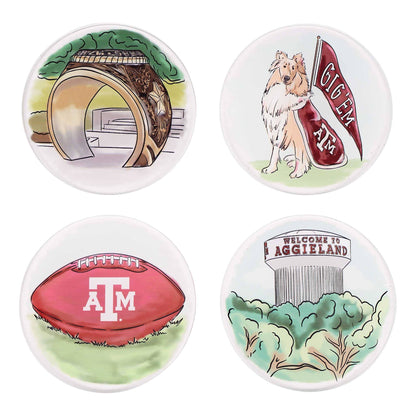 Texas A&M  Coaster Set/4