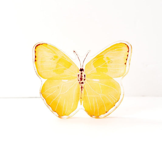 Yellow Butterfly Acrylic Art Block Small