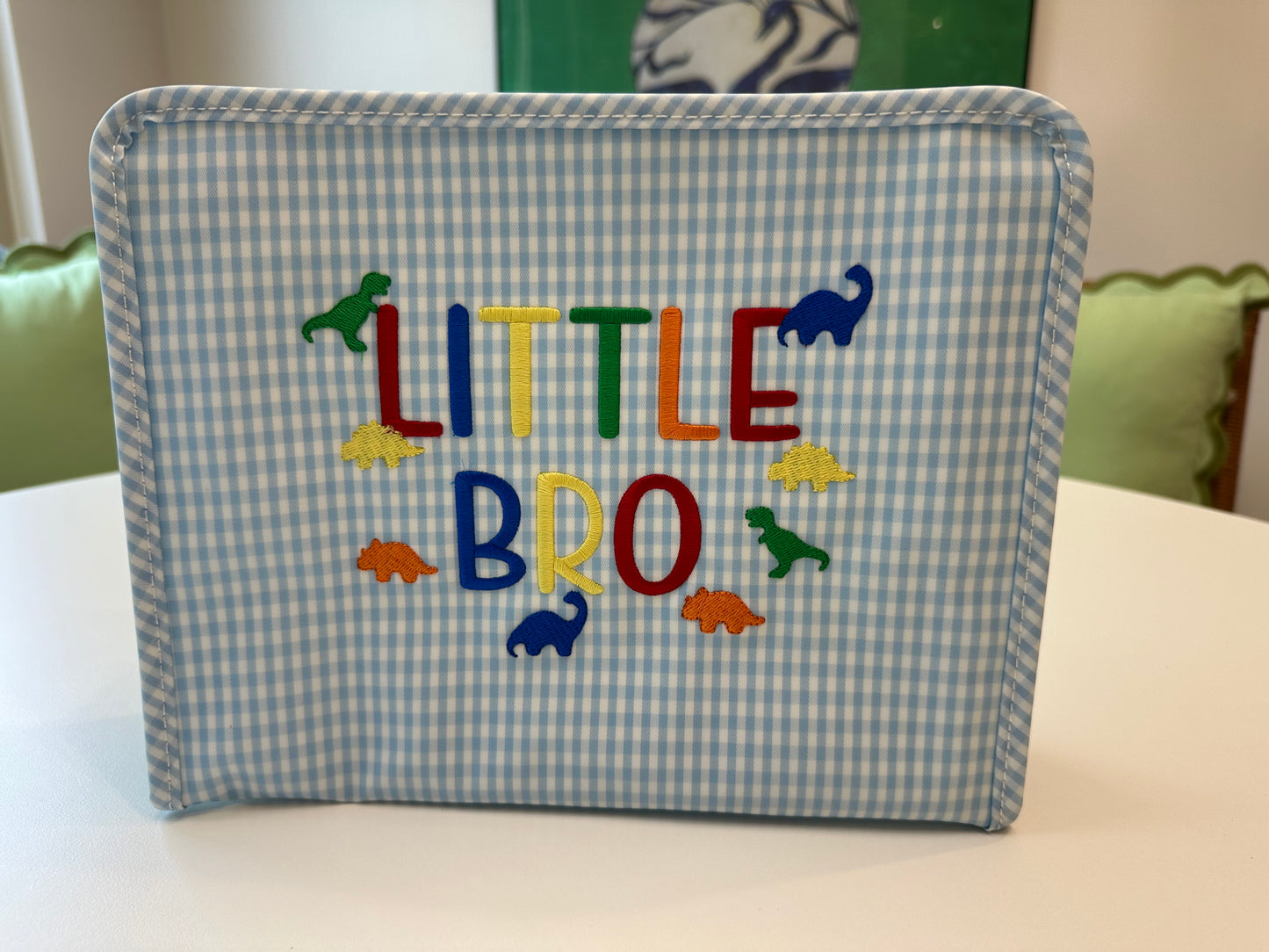 ROADIE LARGE ZIP POUCH-“Little Bro” Dino