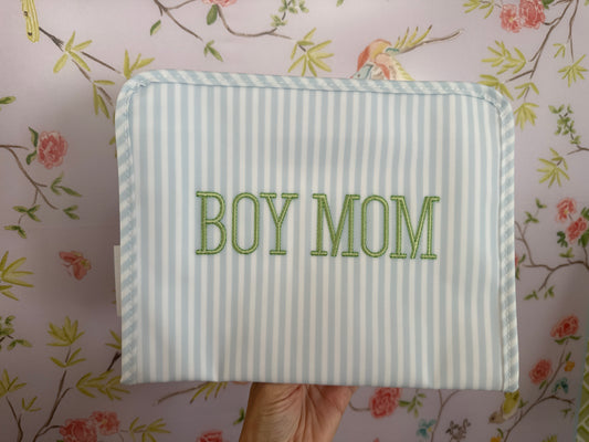ROADIE LARGE ZIP POUCH-“Boy Mom”