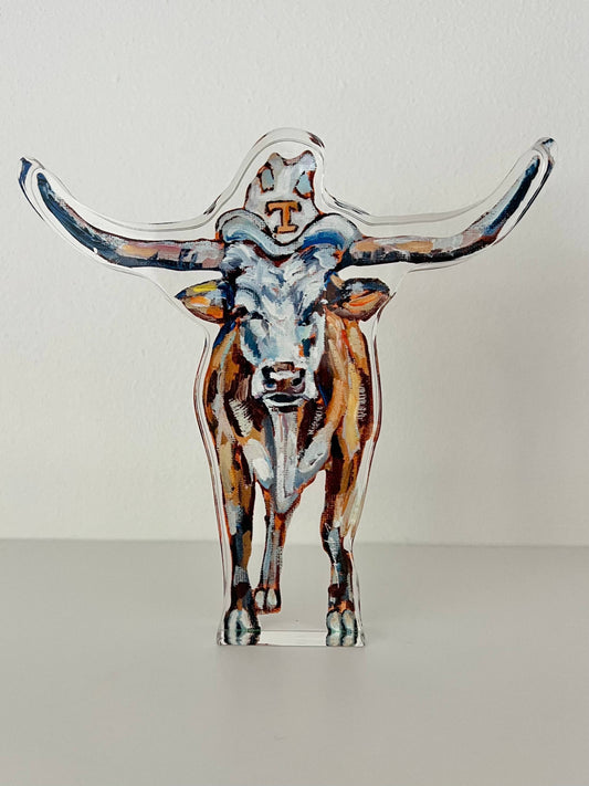 "Longhorn" acrylic shelfie