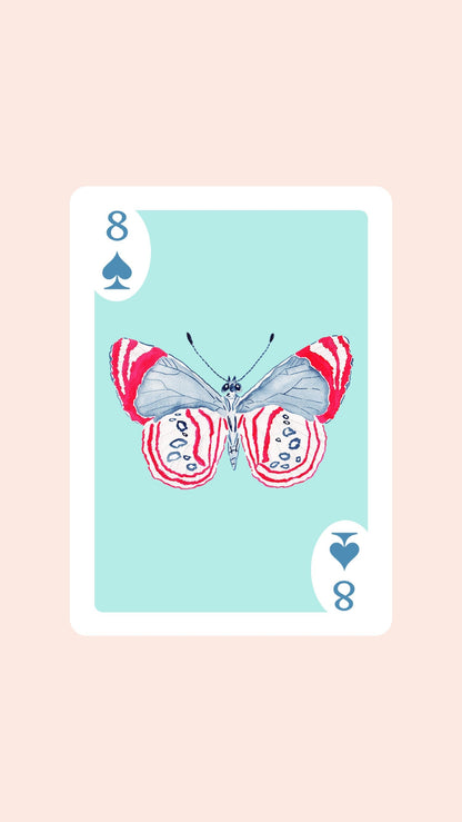 Butterfly Playing Cards with Acrylic Box