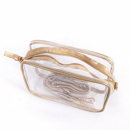BRIDGET CLEAR PURSE- GOLD