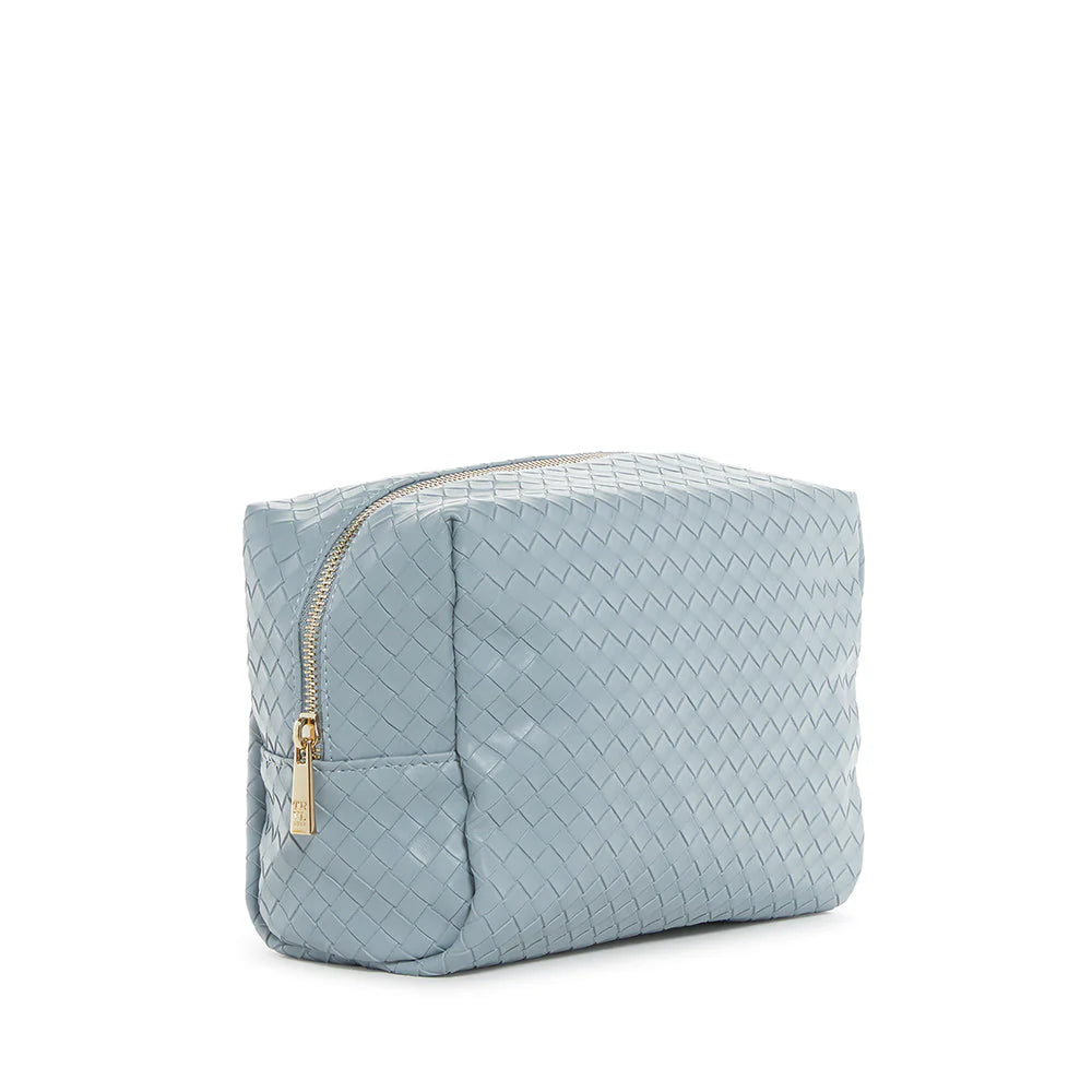 LUXE EVERYDAY COSMETIC BAG - WOVEN BLEU