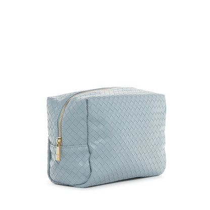 LUXE EVERYDAY COSMETIC BAG - WOVEN BLEU