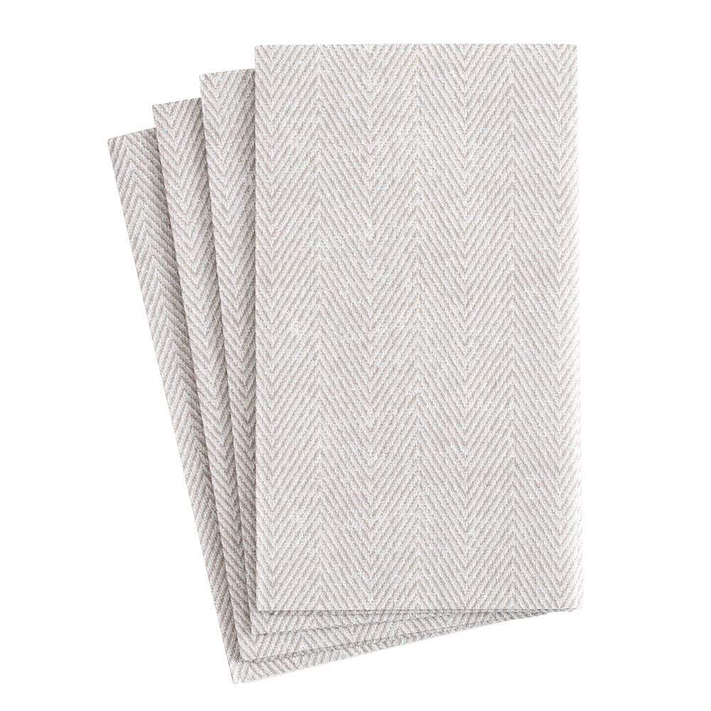 Jute Paper Linen Guest Towel Napkins in Flax - 12 Per Package