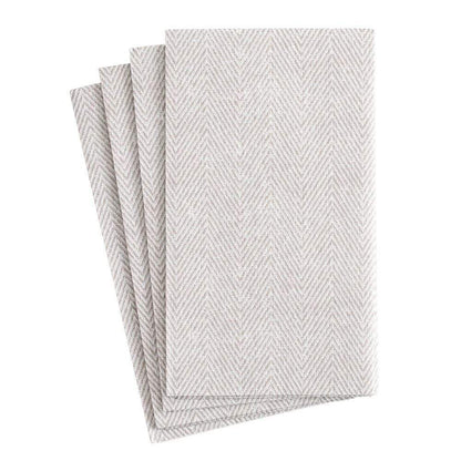 Jute Paper Linen Guest Towel Napkins in Flax - 12 Per Package