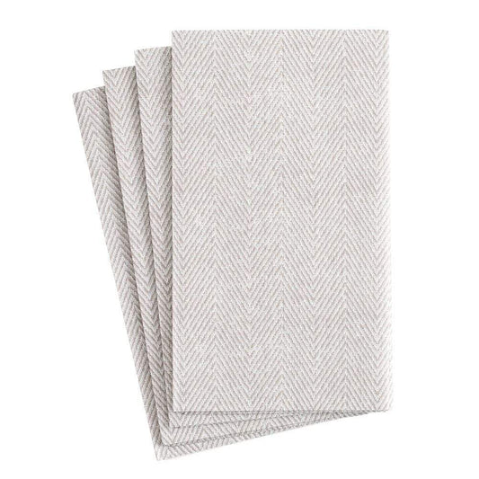 Jute Paper Linen Guest Towel Napkins in Flax - 12 Per Package