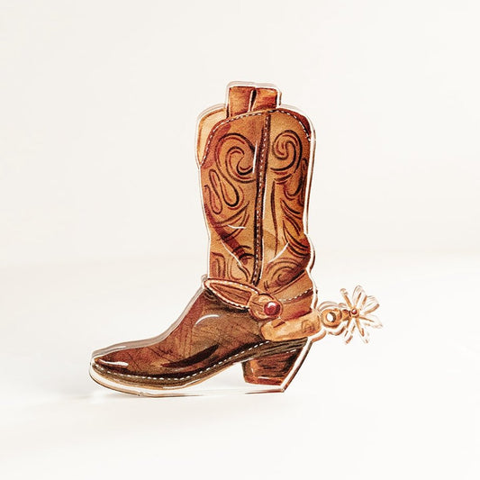 Spur Boot Acrylic Art Block Large