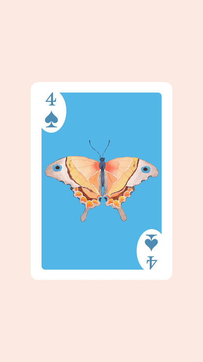 Butterfly Playing Cards with Acrylic Box