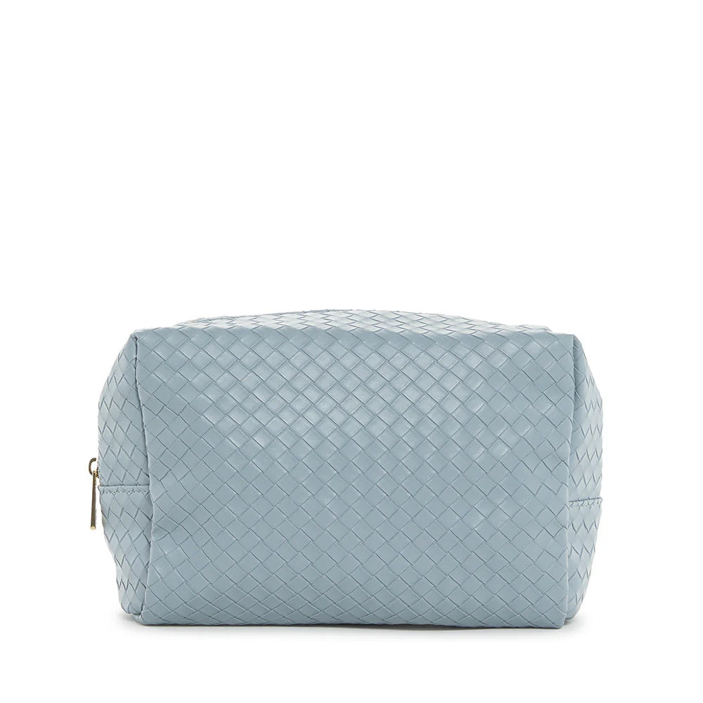 LUXE EVERYDAY COSMETIC BAG - WOVEN BLEU