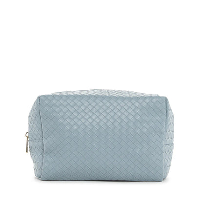 LUXE EVERYDAY COSMETIC BAG - WOVEN BLEU