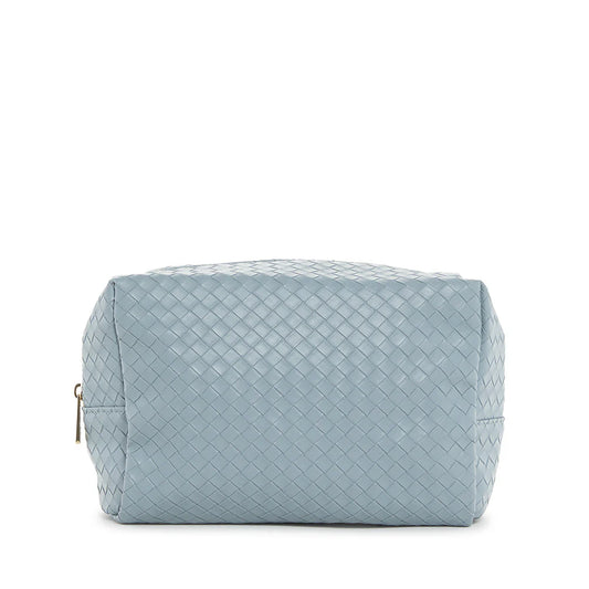LUXE EVERYDAY COSMETIC BAG - WOVEN BLEU