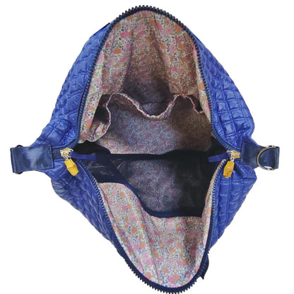 OVERPACKER - BLUE BELL QUILTED (LINED IN GARDEN FLORAL)