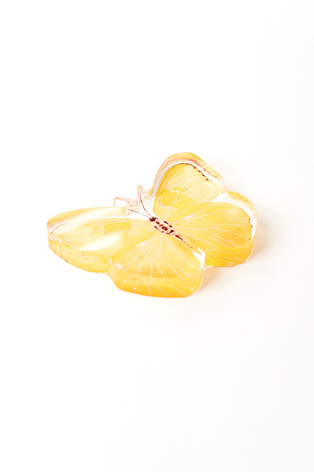 Yellow Butterfly Acrylic Art Block Small