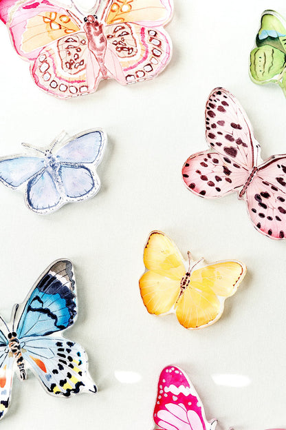 Yellow Butterfly Acrylic Art Block Small