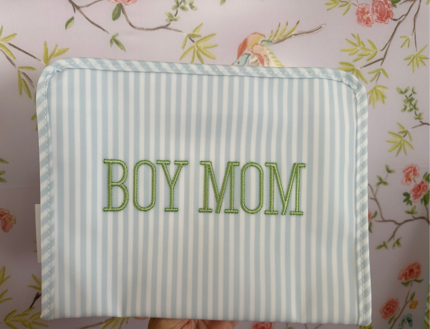 ROADIE LARGE ZIP POUCH-“Boy Mom”