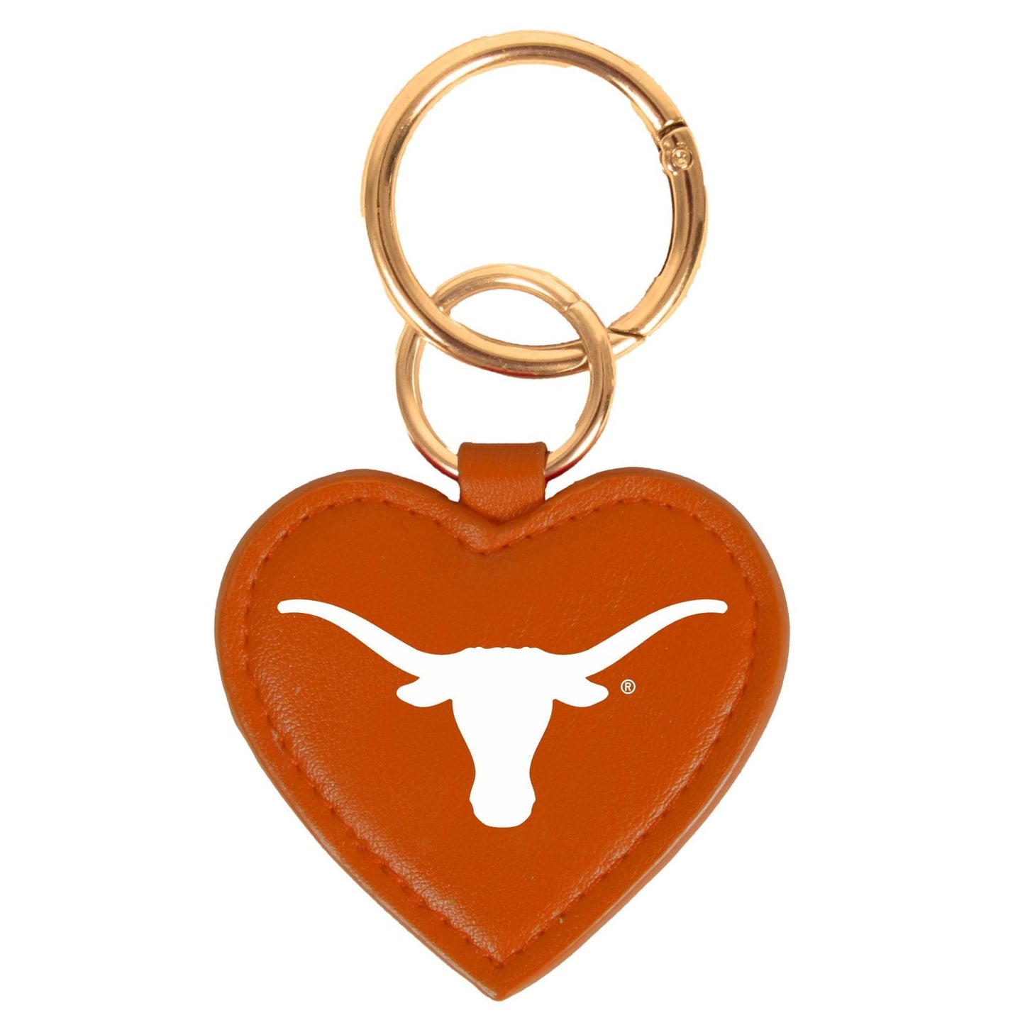 TEXAS LONGHORNS HEART PURSE CHARM/ KEY RING