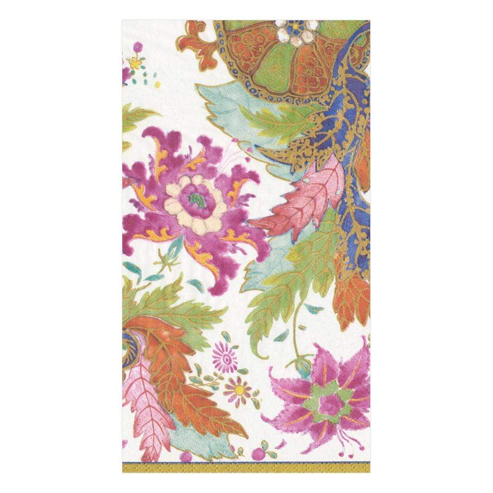 Tobacco Leaf Paper Guest Towel Napkins in Ivory - 15 Per Package