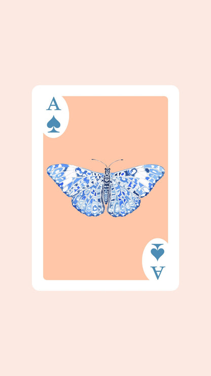 Butterfly Playing Cards with Acrylic Box