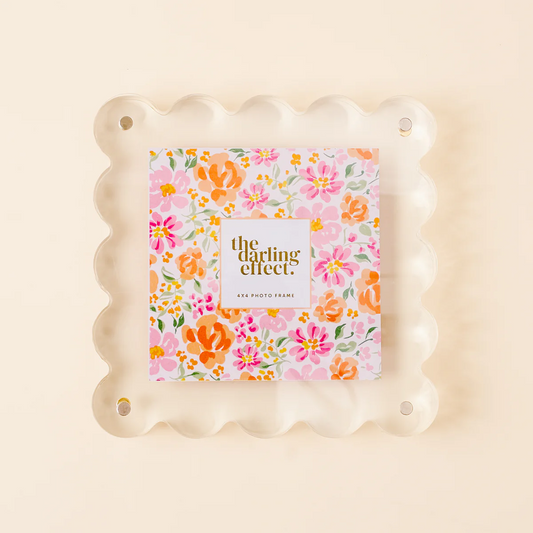 Clear Square Scalloped Acrylic Frame