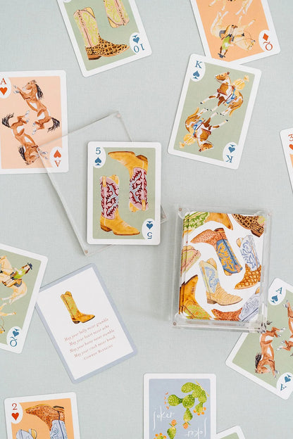 Boot Playing Cards with Acrylic Box