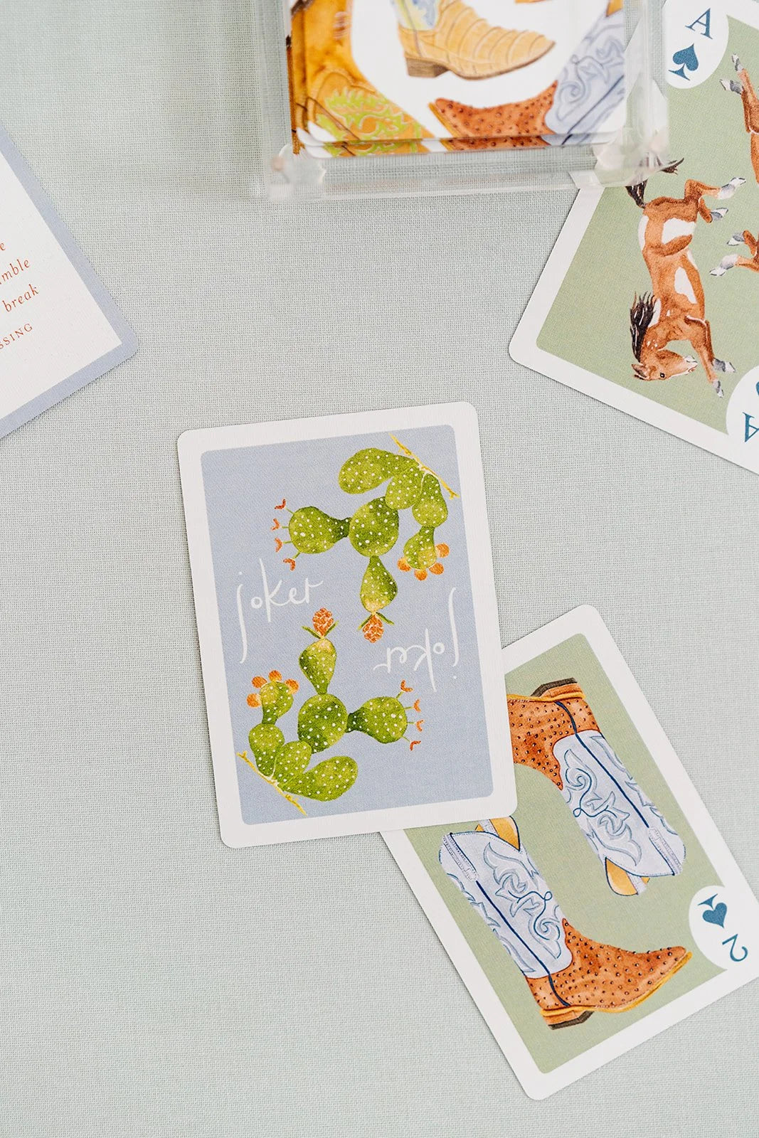 Boot Playing Cards with Acrylic Box