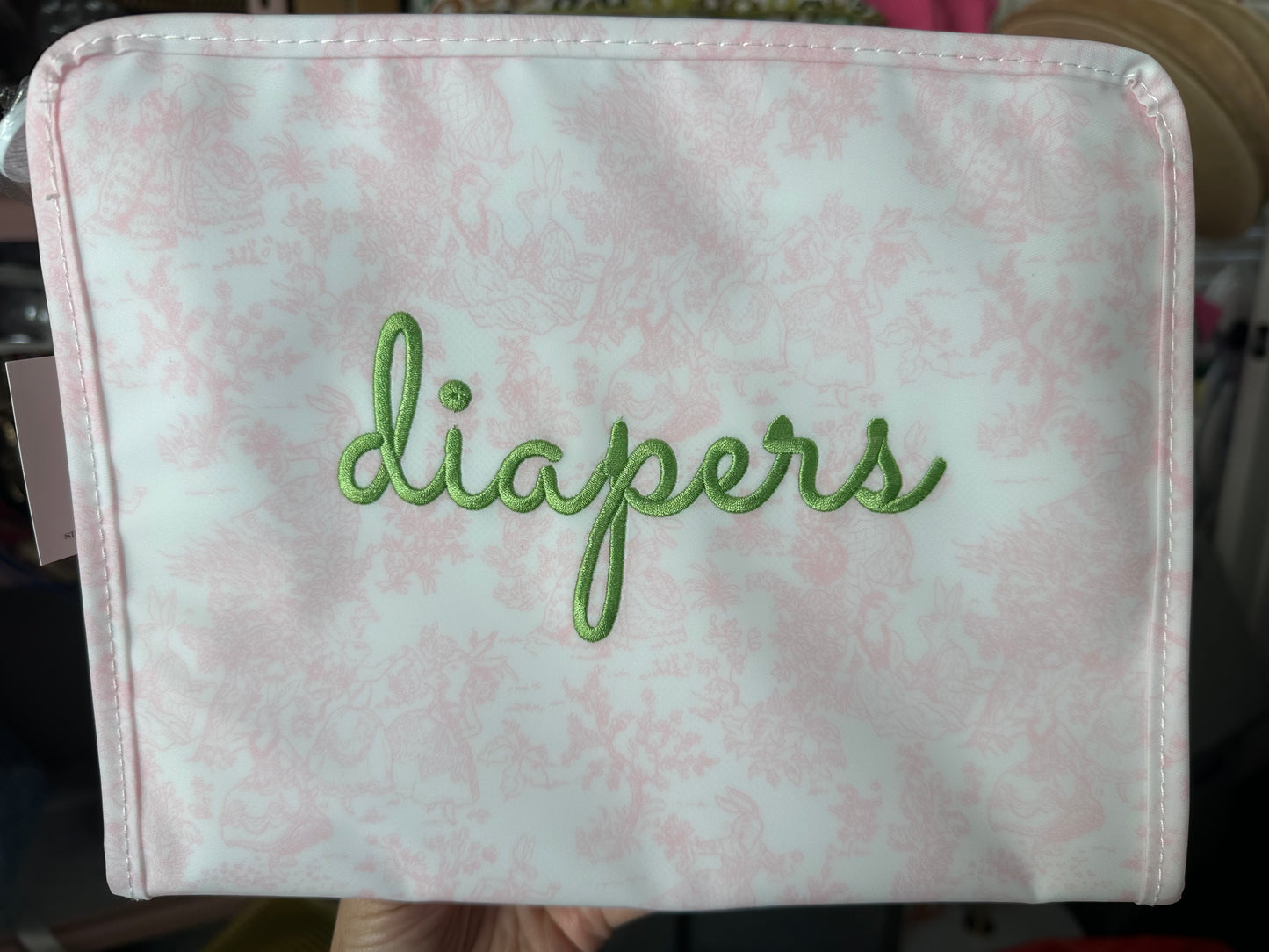ROADIE LARGE ZIP POUCH-“Diapers”
