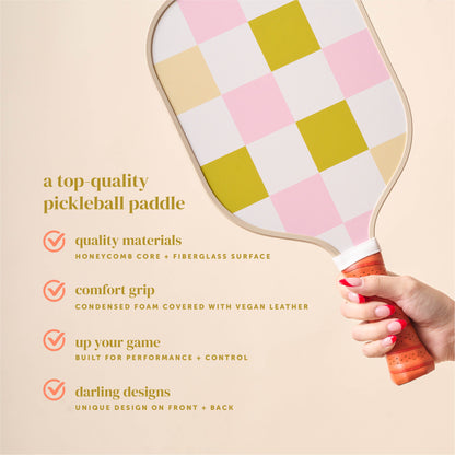 Green Checkers Pickleball Paddles (2 Paddles)
