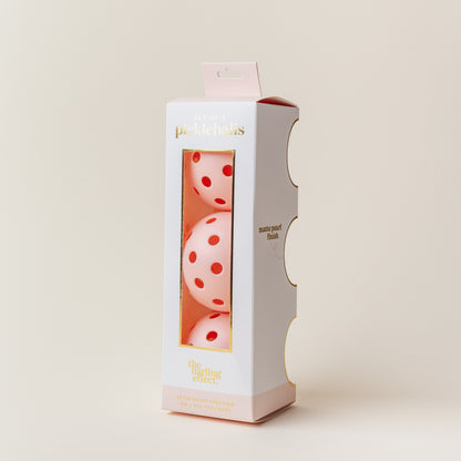 Pink Pickleball Balls - Set of 3