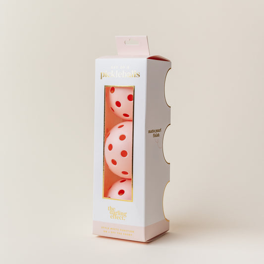 Pink Pickleball Balls - Set of 3