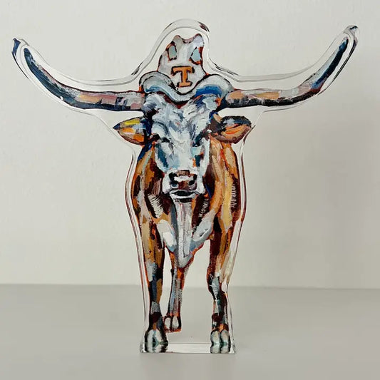 "Longhorn" acrylic shelfie-Large