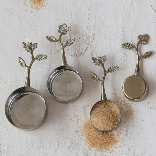 Stainless Steel & Cast Aluminum Measuring Cups, Set of 4