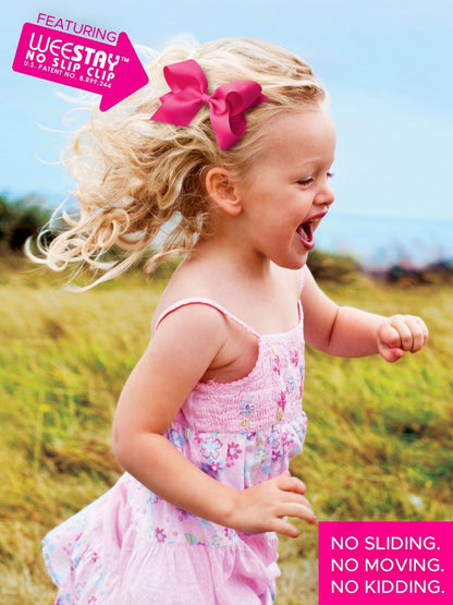 A&M Medium Grosgrain Hair Bow with Moonstitch Edge