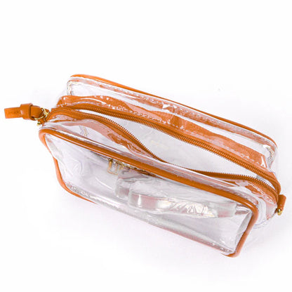 BRIDGET CLEAR PURSE- BURNT ORANGE