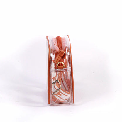 BRIDGET CLEAR PURSE- BURNT ORANGE