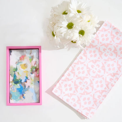 Hot Pink Bamboo Guest Towel Holder